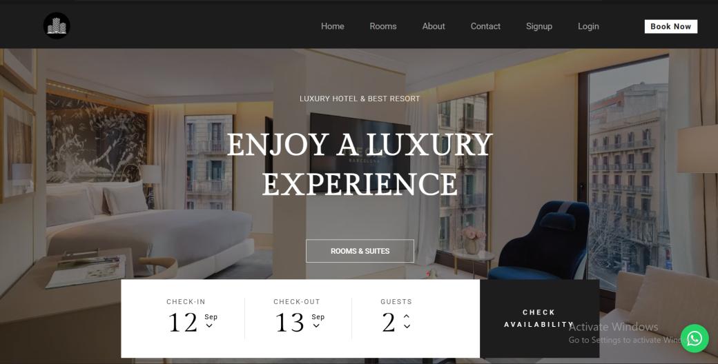 A Complete Hotel Website Template