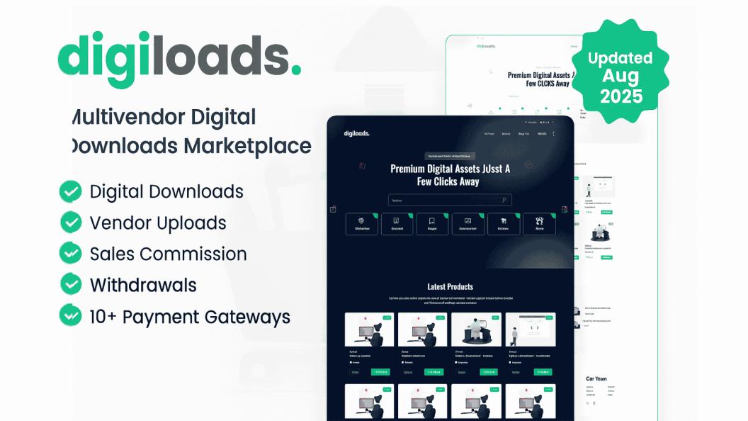 Multivendor Digital Downloads Marketplace